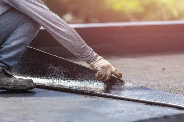 Professional Waterproofing technician working in Hinckley, OH